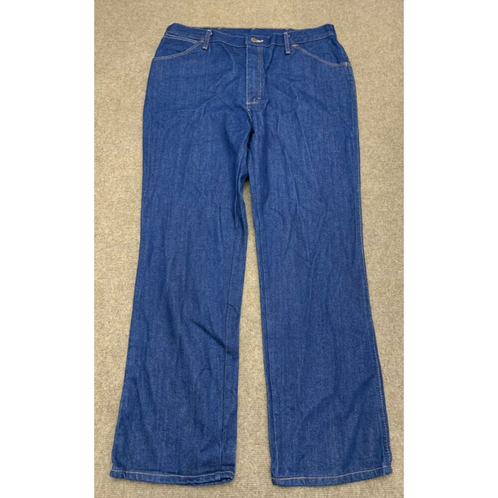 Red Kap Jeans Mens 38x32 Classic Rigid Straight Workwear Heavy Dark Wash Denim